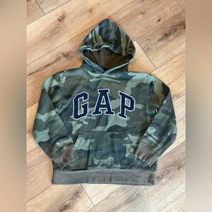 GAP Kids Green Camouflage Hoodie